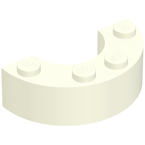 Brick Round Corner 2 x 4 without Stud Notches