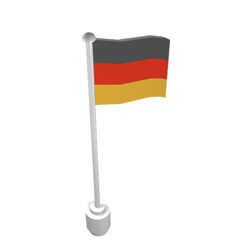 Flag on Flagpole, Wave with Germany Print