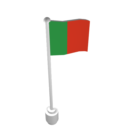 Flag on Flagpole, Wave with Portugal Print