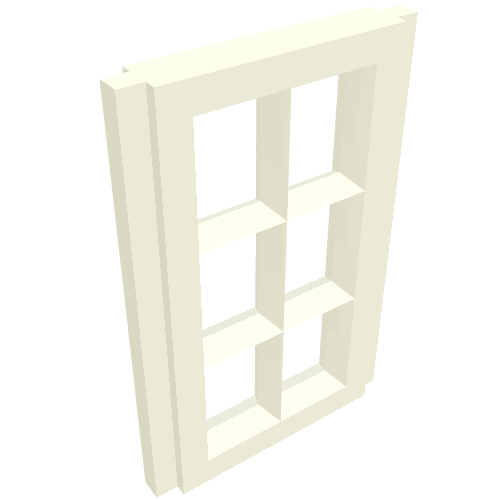 Window Pane 1 x 2 x 3 for Slotted Bricks