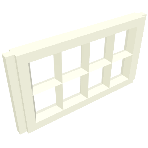 Window Pane 1 x 4 x 2 for Slotted Bricks