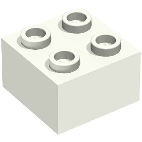 Minitalia Brick 2 x 2 with Bottom X Support