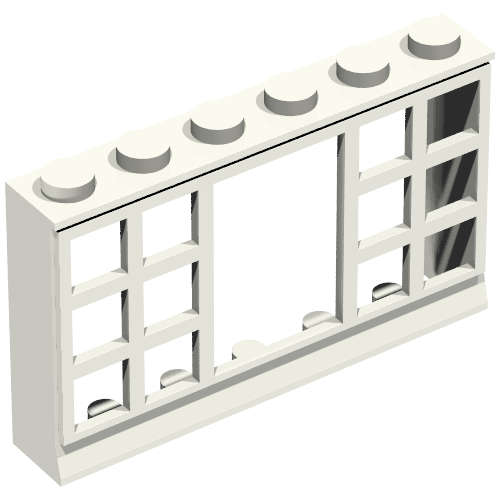 Minitalia Window 1 x 6 x 3 Panorama with 12 Panes
