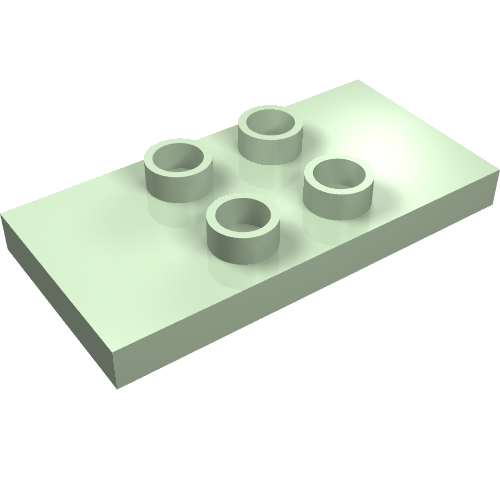 Duplo Plate 2 x 4 x 1/3 with 4 Center Studs [Thin]