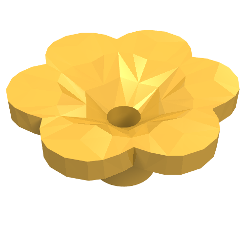 Plant, Outdoor Accessory Kit, Flower with 6 Rounded Petals and Pin