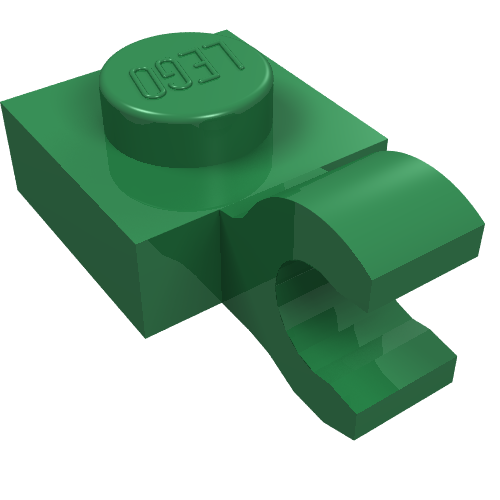 Plate Special 1 x 1 with Clip Horizontal [Thick Open O Clip]