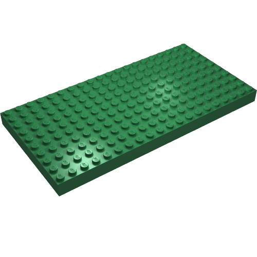Brick 10 x 20 without Bottom Tubes, with '+' Cross Support (early Baseplate)