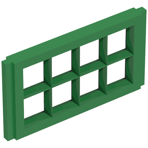 Window Pane 1 x 4 x 2 for Slotted Bricks