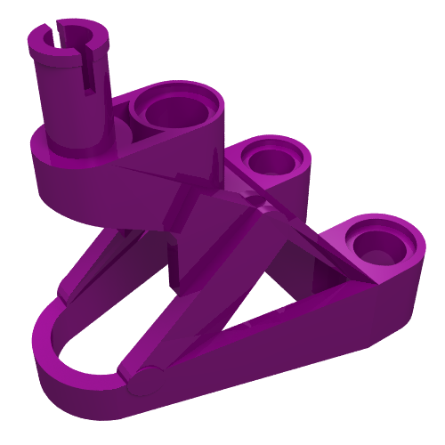 Large Figure Foot, 3 x 4 1/2 x 2 1/3 with Technic Pin Connector