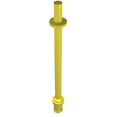 Bar 8L - Two Stop Rings / One Pin, Technic Figure Ski Pole [Flat End]