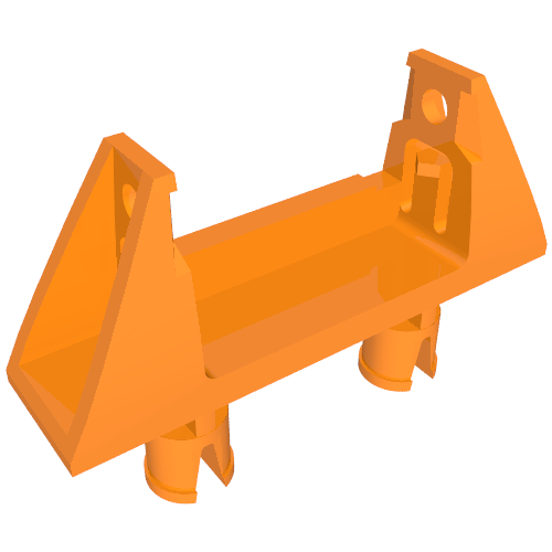 String Reel 1 x 4 x 2 Holder with 2 Technic Pins