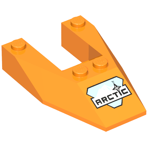 Wedge Sloped 6 x 4 Cutout, No Stud Notches with Arctic Logo Print