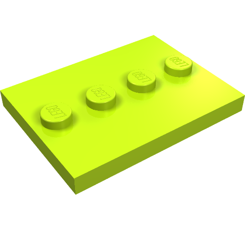 Plate Special 3 x 4 with 1 x 4 Center Studs [Plain]