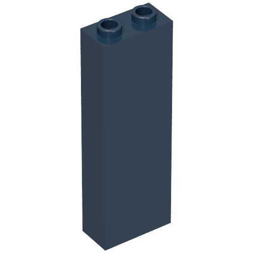 Brick 1 x 2 x 5 with Blocked Open Studs and Bottom Stud Holder with Asymmetric Ridges