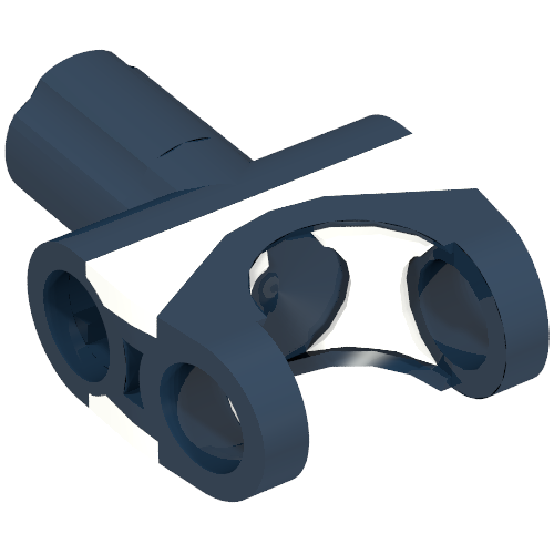 Technic Axle Connector 2 x 3 with Ball Socket and Axle Socket with White Rubber Insert