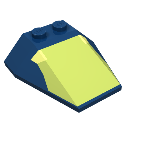 Wedge Sloped 4 x 4 Triple, Stud Notches with Mini Slave I Print