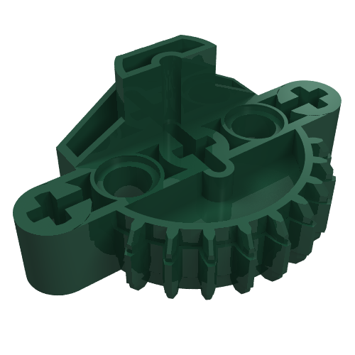 Large Figure Skeletal, Torso, Gear 9 Tooth with 3 Axle Holes and 2 Holes (Matoran)