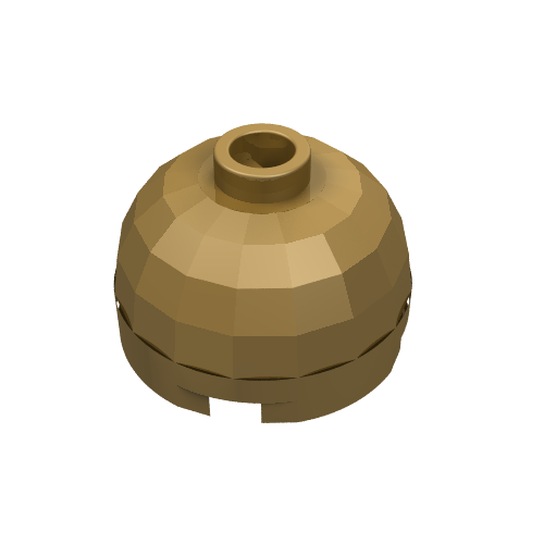 Brick Round 2 x 2 Dome Top, Blocked Open Stud, Bottom Axle Holder