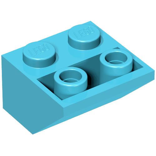 Slope Inverted 45° 2 x 2 [Ovoid Bottom Pin, Bar-sized Stud Holes]