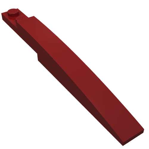 Brick Curved 10 x 1 [Asymmetric Inside Ridges]