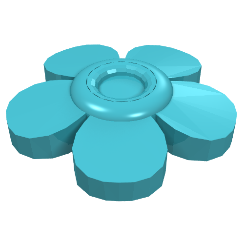 Headwear Accessory Flower with 5 Smooth Petals and Pin