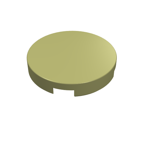 Tile Round 2 x 2 with Bottom Cross