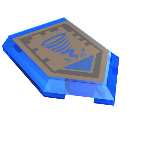 Tile Special 2 x 3 Pentagonal with Nexo Power Shield Print - Sword Tornado