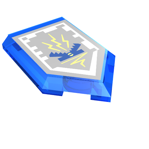 Tile Special 2 x 3 Pentagonal with Nexo Power Shield Print - Zap Zap