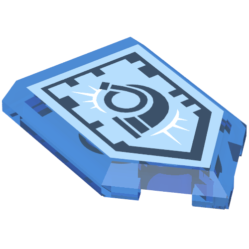 Tile Special 2 x 3 Pentagonal with Nexo Power Shield Print - Hornblower