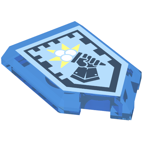 Tile Special 2 x 3 Pentagonal with Nexo Power Shield Print - Ice Cream