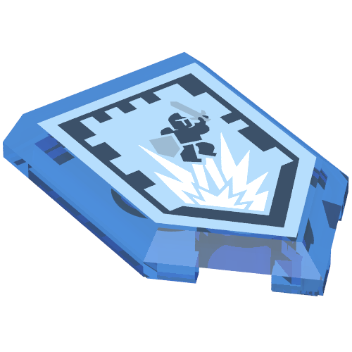 Tile Special 2 x 3 Pentagonal with Nexo Power Shield Print - Jumperman