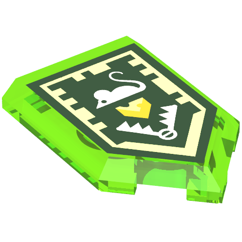 Tile Special 2 x 3 Pentagonal with Nexo Power Shield Print - Mouse trap