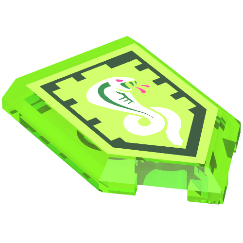 Tile Special 2 x 3 Pentagonal with Nexo Power Shield Print - Snake Den