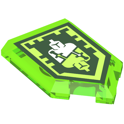 Tile Special 2 x 3 Pentagonal with Nexo Power Shield Print - Sidekick