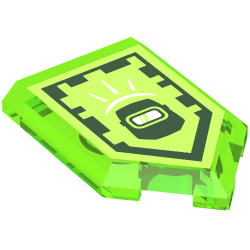 Tile Special 2 x 3 Pentagonal with Nexo Power Shield Print - Blast Mask