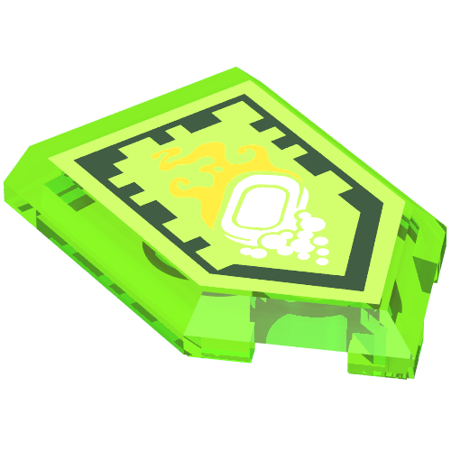 Tile Special 2 x 3 Pentagonal with Nexo Power Shield Print - Out of Soap