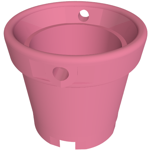 Bucket with Handle Holes and 5 Bottom Holes - Center Bottom Stud Holder