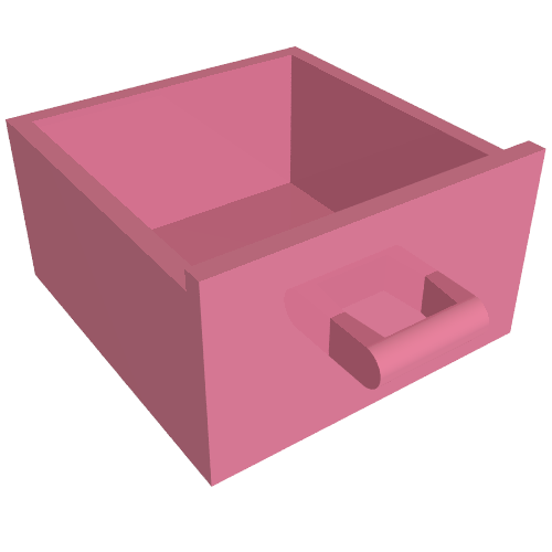 Cupboard 4 x 4 x 4 Drawer, Open Handle