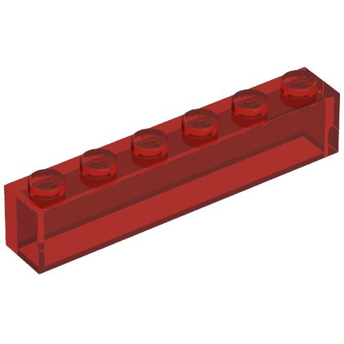 Brick 1 x 6 with No Bottom Tubes