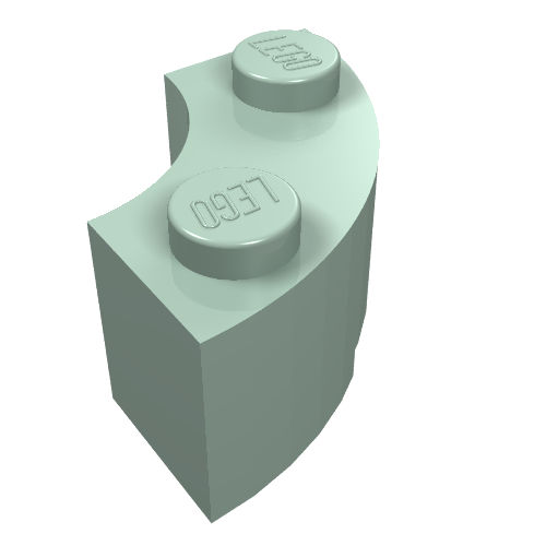 Brick Round Corner 2 x 2 Macaroni with Stud Notch