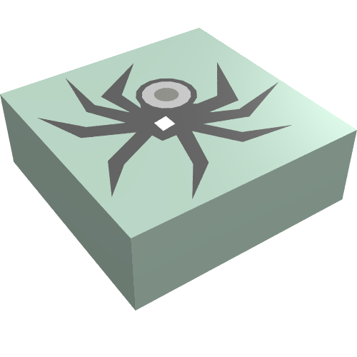 Tile 1 x 1 with Spider Print