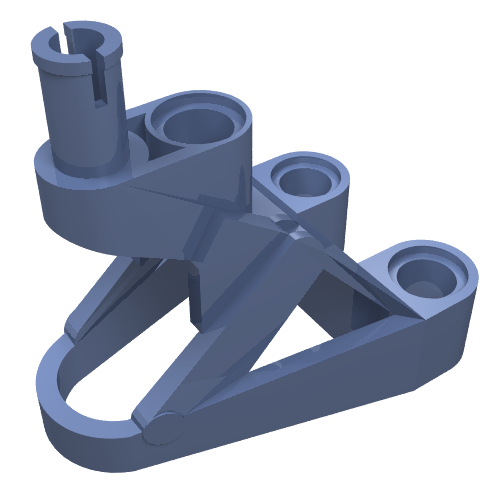 Large Figure Foot, 3 x 4 1/2 x 2 1/3 with Technic Pin Connector
