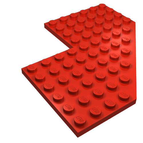 Wedge Plate 10 x 10 with 4x4 Cutout and Cut Corner