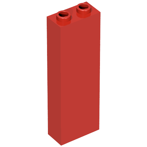 Brick 1 x 2 x 5 with Blocked Open Studs and Bottom Stud Holder with Asymmetric Ridges