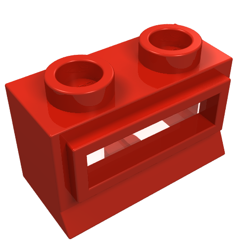 Window 1 x 2 x 1, Short Lip [with Glass]