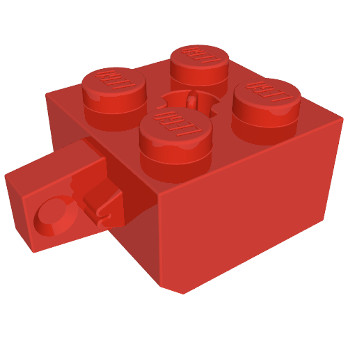 Hinge Brick 2 x 2 Locking with 1 Finger Vertical and Axle Hole [X Opening]