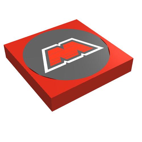 Tile 2 x 2 with MTron Logo Print