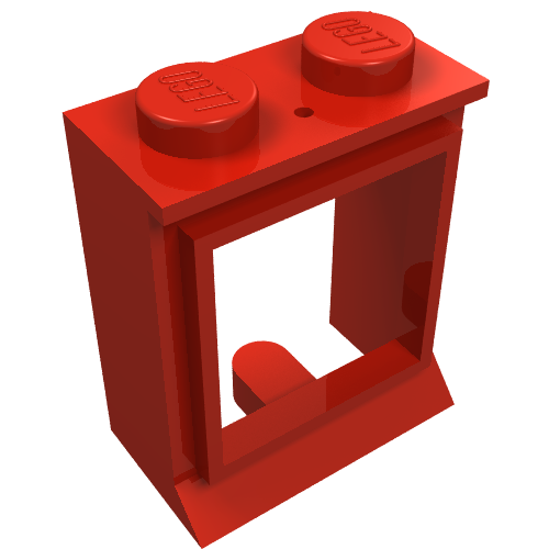 Window 1 x 2 x 2 Classic, Extended Lip, Solid Studs [no Glass]