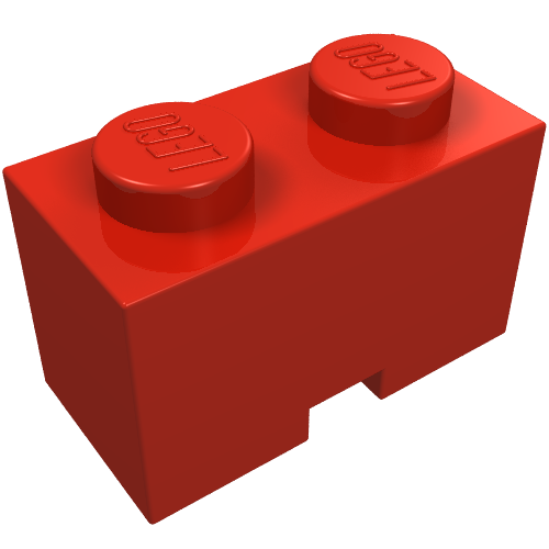 Brick Special 1 x 2 with Cable Holding Square Cutout