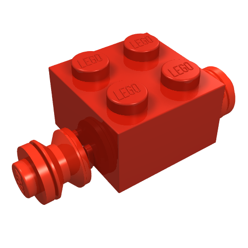 Brick Special 2 x 2 [Red Wheels for Dually Tire]